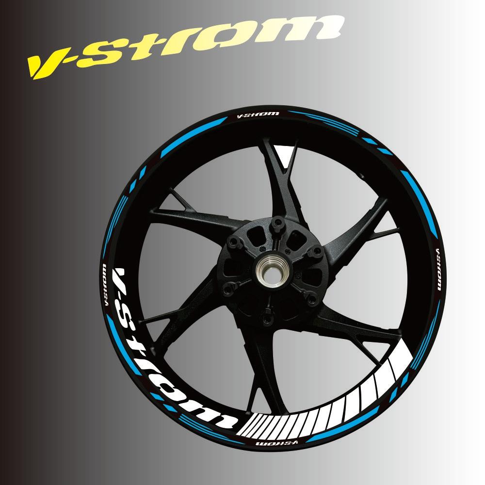 铃木DL新款机车GW250 DL250轮毂贴改装车轮毂框反光防水贴纸贴