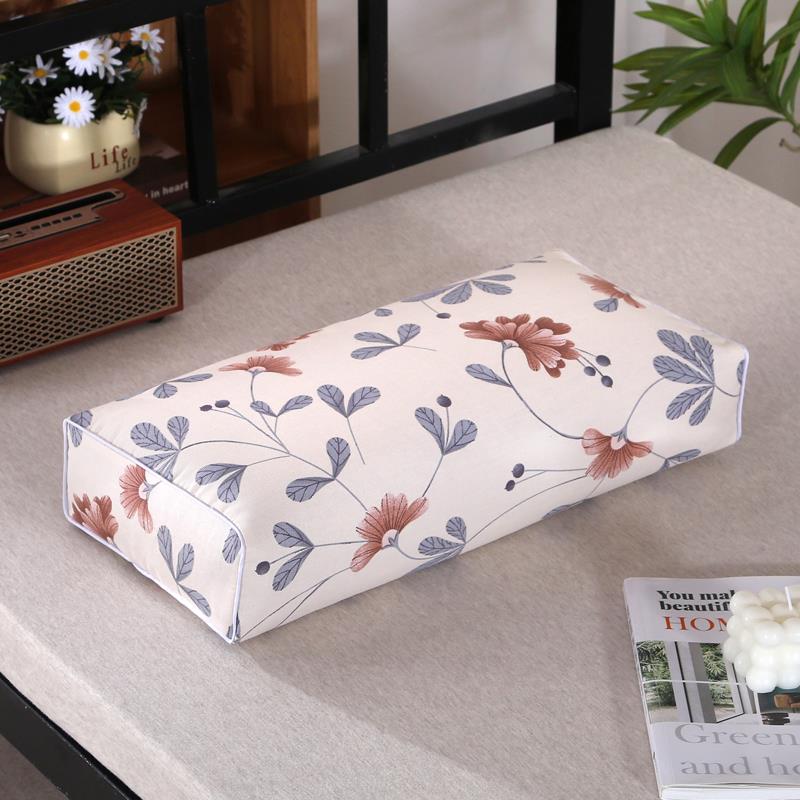 宿舍硬枕头谷物壳枕芯仿麻枕套学生单人专用颈椎稻壳午休小方枕