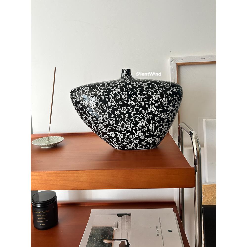 SilentWind中古法式陶瓷大花瓶中式花器插干枝民宿样板间装饰摆件