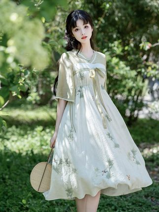 小个子汉服改良版连衣裙一体式夏季2024新款古风仙气日常汉元素女
