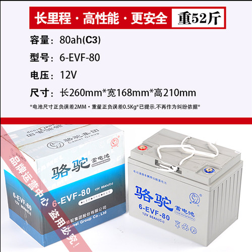 【品牌专卖】电动四轮车80ah电瓶