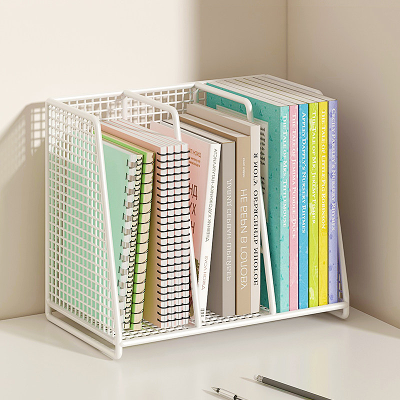 桌面书本置物架书立架大容量高颜值办公学生桌上收纳展示铁架书架