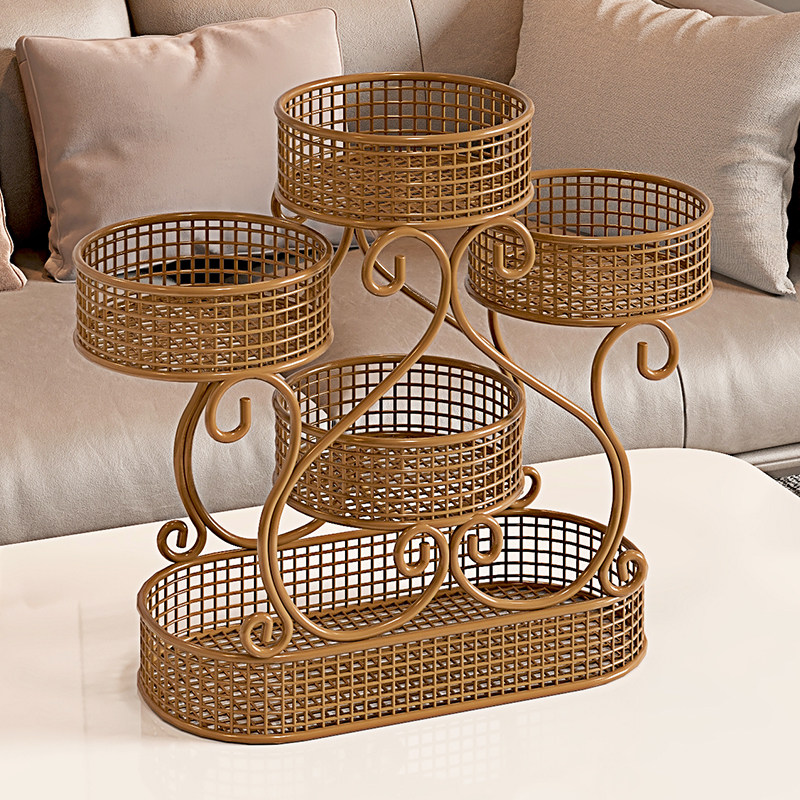 2026新款水果盘家用收纳多层置物中古风客厅茶几零食摆放盘水果篮,厨房/烹饪用具,果蔬置物架/篮/框,淘宝优惠券,粉丝福利购,淘宝优惠卷