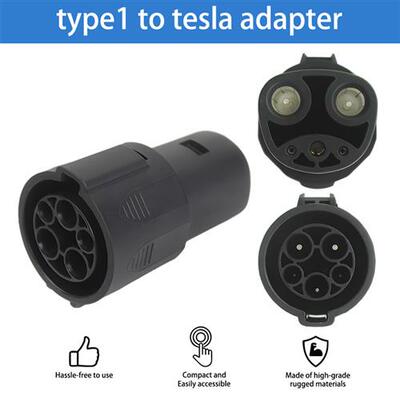 适配特斯拉转接头美标J1772转斯拉Tesla充电转接头60A