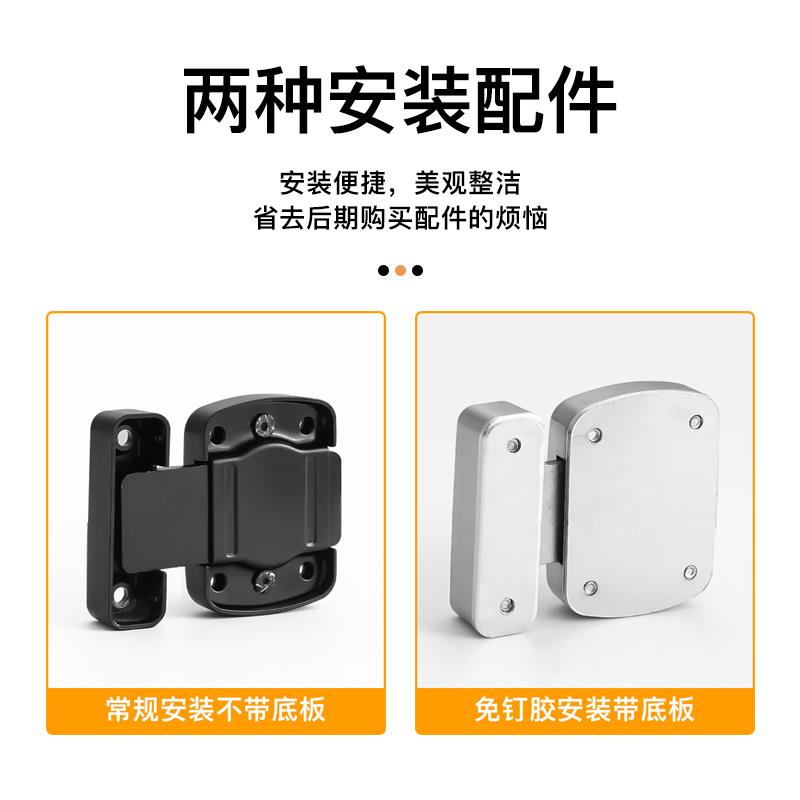 适用免打孔90度插销门锁室内卫生间推拉门扣门栓移门卡扣明装门锁