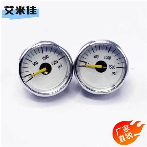 适配600-5000psi m10*1螺纹高压小压力表psi压力表