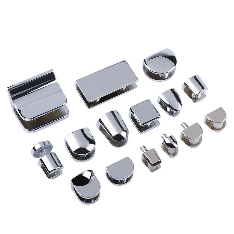 适配玻璃层板托支架托架亮光浴室木板鱼嘴夹5-12MM厚锌合金固定玻