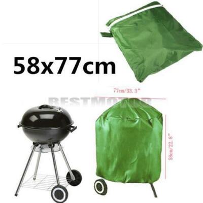 适配外贸热卖  BBQ Cover 烧烤罩 绿色 58*77cm圆形烤炉罩 防晒