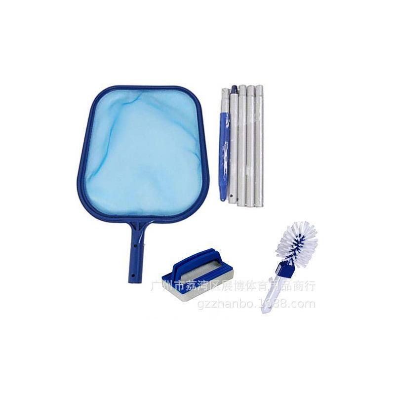 适配亚马逊3件套泳池浅水叶网捞网配五节杆网 海绵刷泳池底刷壁刷