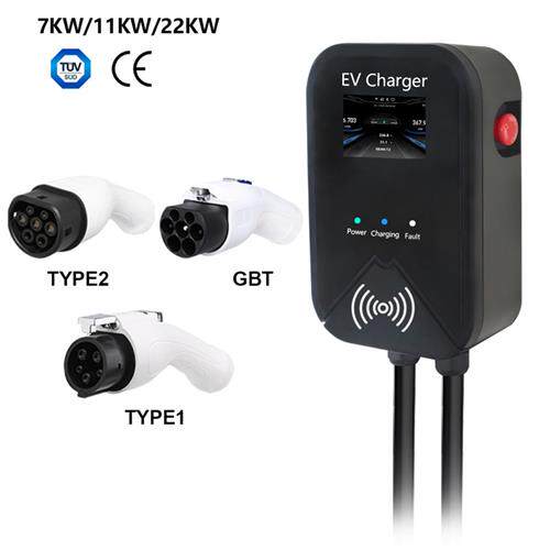 适配交流7KW 11KW 22KW欧标充电桩新能源汽车充电器壁挂式家用充