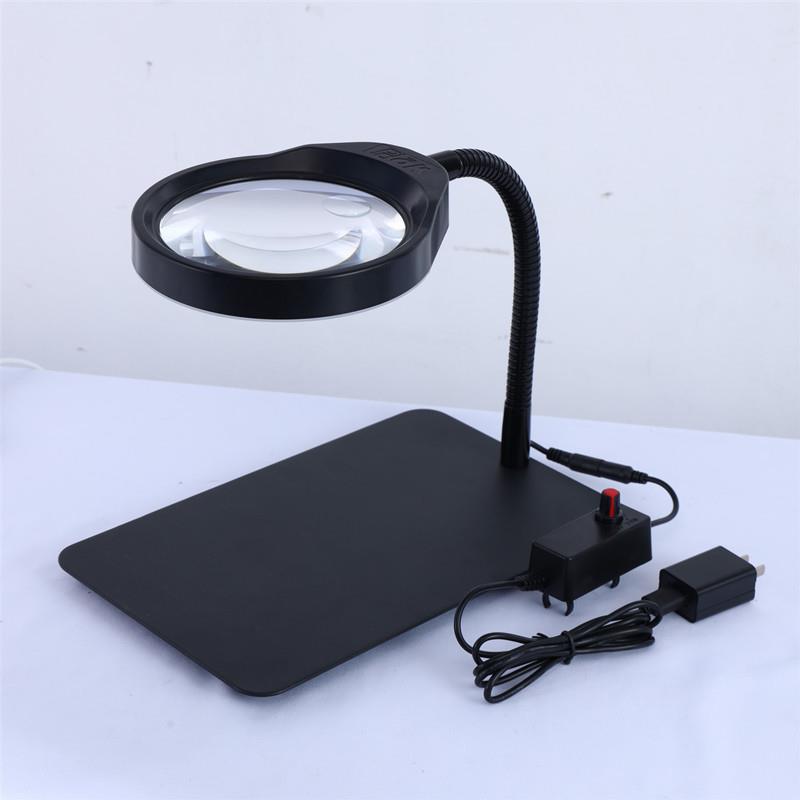 适配台式放大镜带led灯pdok雕刻检查维修焊接老人阅读PD-032C高清