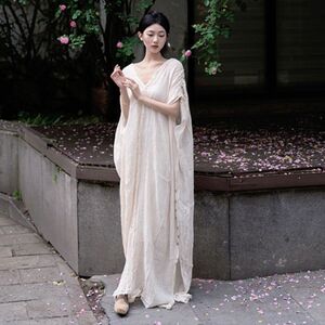 高级感新中式国风禅意连衣裙夏季新款复古文艺气质绝美仙女长裙子