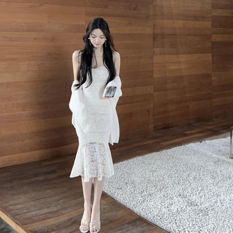 人鱼公主带胸垫绝美蕾丝