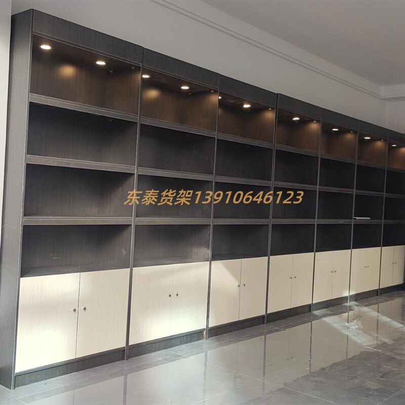 实木烟酒展示柜带灯茶p叶背柜靠墙红酒白酒柜便利店礼品商用特产