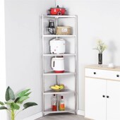 不绣钢锈三g角架厨房多层三角形置物架转角储物架落地不锈钢转