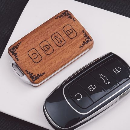 专用于奇瑞瑞虎8钥匙套7改装9艾瑞泽8E车5紫檀3x专用5x实木钥匙壳