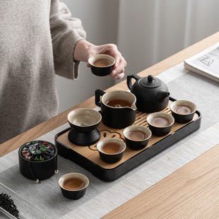 快客杯套装 户外活动露营旅行功夫茶具陶瓷便携式 泡U茶神器茶壶茶