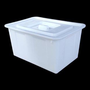 加厚带盖子塑料水箱长方形水产养殖E养鱼箱家用储水方桶卖鱼箱养