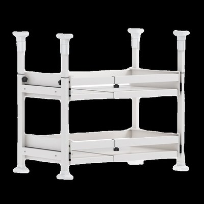 免打孔厨房橱柜下碗碟收纳自制置物架伸缩内O置抽屉分层抽拉式拉