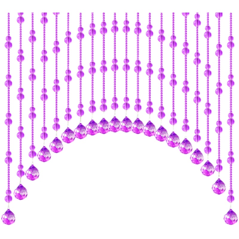 美菲特水晶葫芦紫色红色风水珠帘门帘隔断免打孔R挂帘大门卫生间