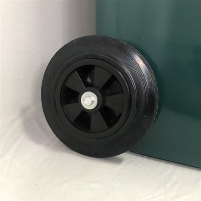 140L升加厚餐厨垃圾桶墨绿色全新料环卫J车配套专用塑料带轮带盖