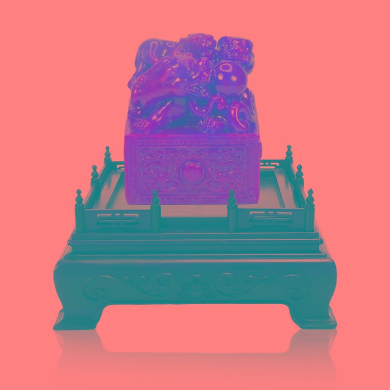 寿山石印章底座玉器礼品摆件玉玺实木K红木雕花栏杆小摆件底座