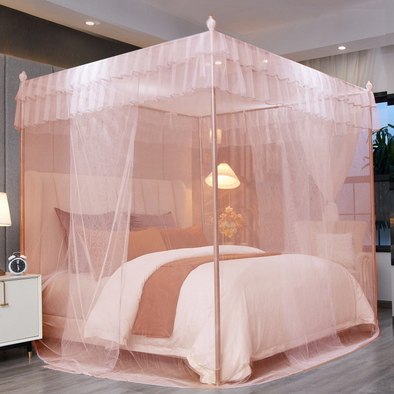 新品不锈钢落地蚊帐加粗加厚支架宫廷家用单开L门1.8m双人床1.5米,床上用品,蚊帐,淘宝优惠券,粉丝福利购,淘宝优惠卷