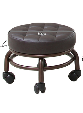 新品脚凳移动凳带轮矮凳子滑轮凳美容美E发凳浴足万向轮凳子28499
