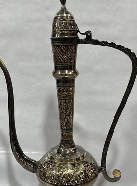 大把壶民族特g色壶铜壶摆件巴基斯坦铜雕手工家居饰品创意礼品装