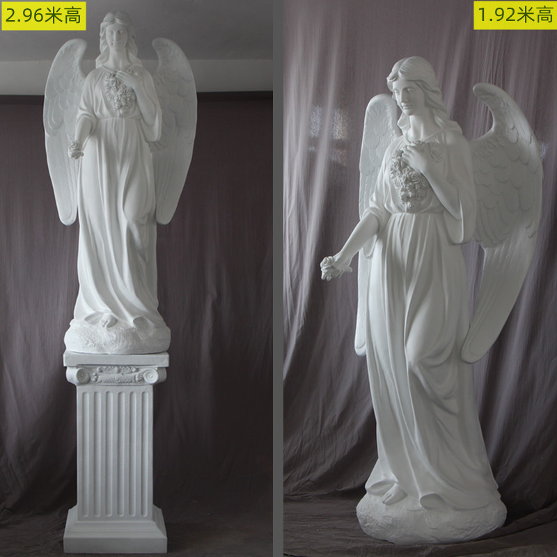 玻璃纤维人物撒爱天使雕塑婚庆道具酒吧会所落地摆件花X园社区户