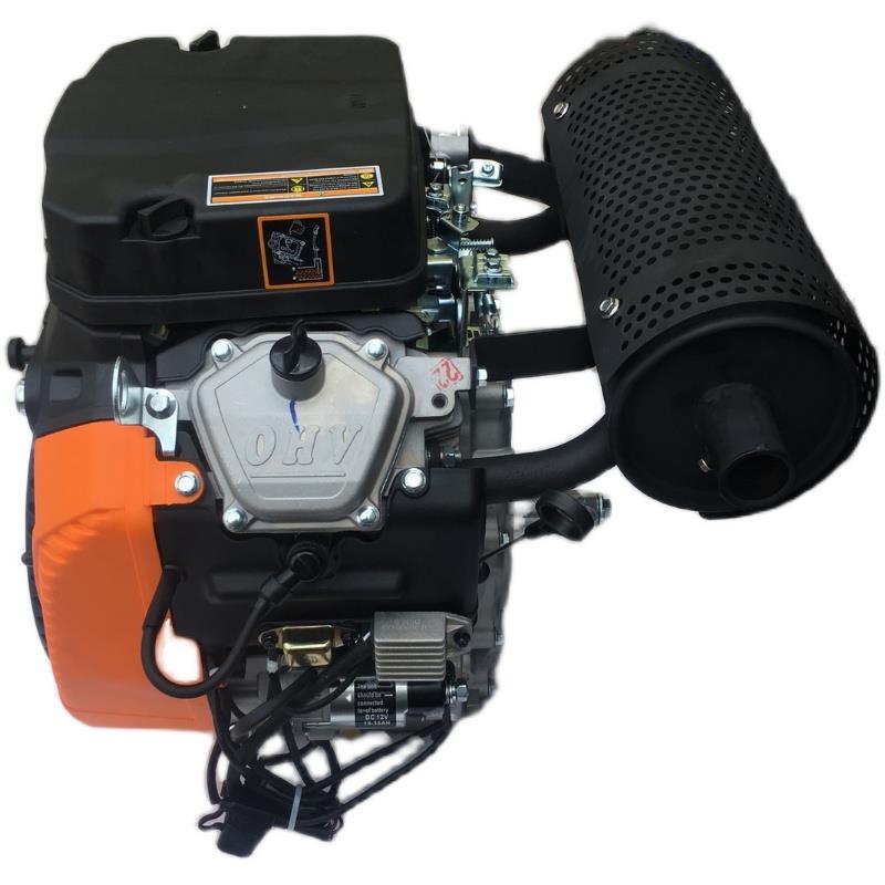 新款重庆2V78F-2双缸汽油动力2V80F引擎汽油机消音器散热包邮