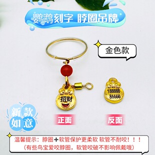 定制脖圈鹦鹉玄凤金太阳和尚小太阳牡丹链子免费刻字放飞绳户外
