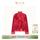 外套 唐装 糖心旦TANGXINDAN花满糖 红色撞色细闪新中式