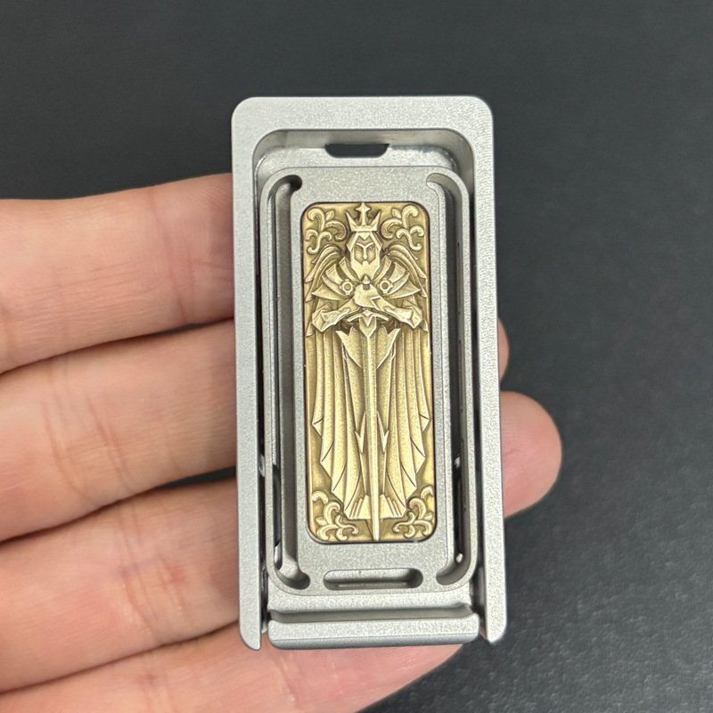 新款锆合金弹窗推牌edc玩具推牌