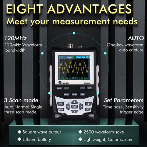 TOOLTOPET120M迷你示波器120MHz