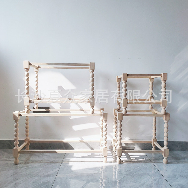 DIY实木法式换鞋凳编绳椅小家具框架客厅阳台茶几家居中古玄关凳,鲜花速递/花卉仿真/绿植园艺,其它园艺用品,淘宝优惠券,粉丝福利购,淘宝优惠卷