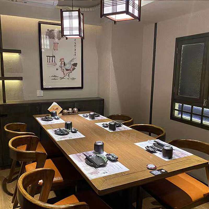 西餐厅咖啡馆家具实木桌椅板凳卡座沙发生产厂家