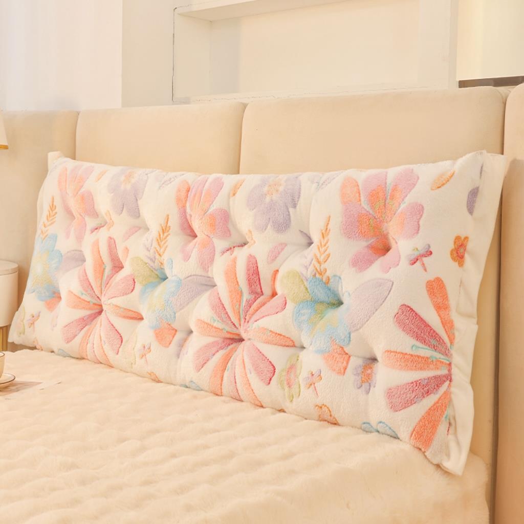 新疆包邮小清新床上靠枕床头宿舍学生靠垫长条榻榻米靠背实木床防