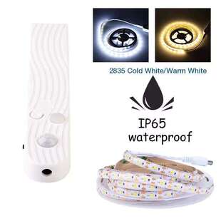 电池盒人体感应5Vled灯条2835灯带柔性室内发光卧室床头衣柜灯