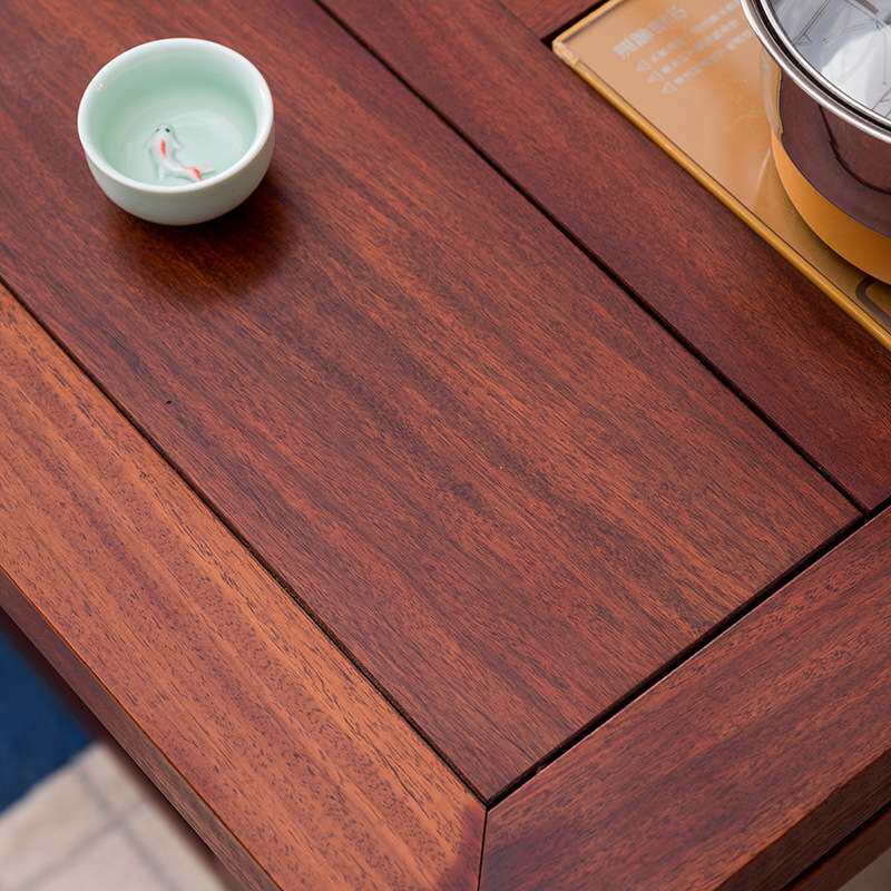 仿古茶台新中式实木功夫茶艺整装客厅家具非洲花梨木小茶桌椅组合