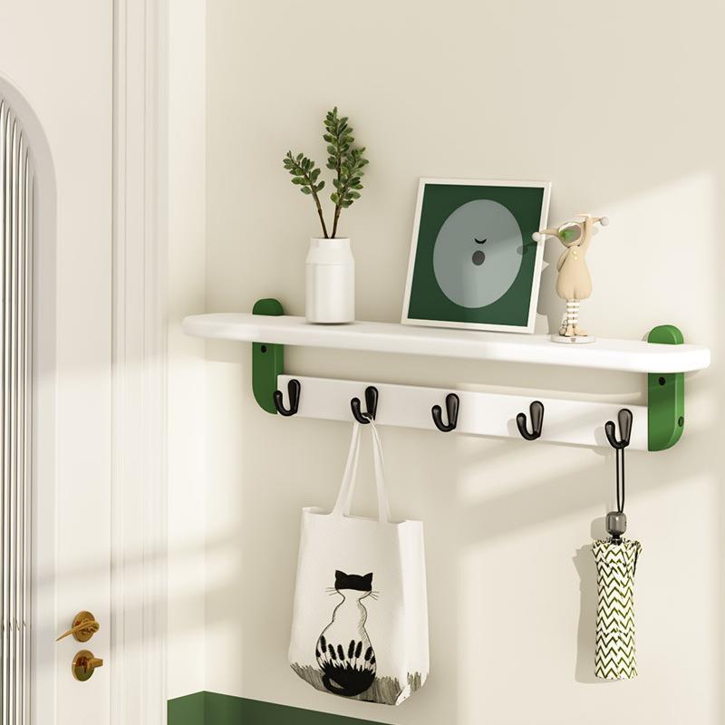 楠竹挂钩客厅壁挂挂钩卧室墙壁创意衣帽钩玄关简约隔板墙上置物架