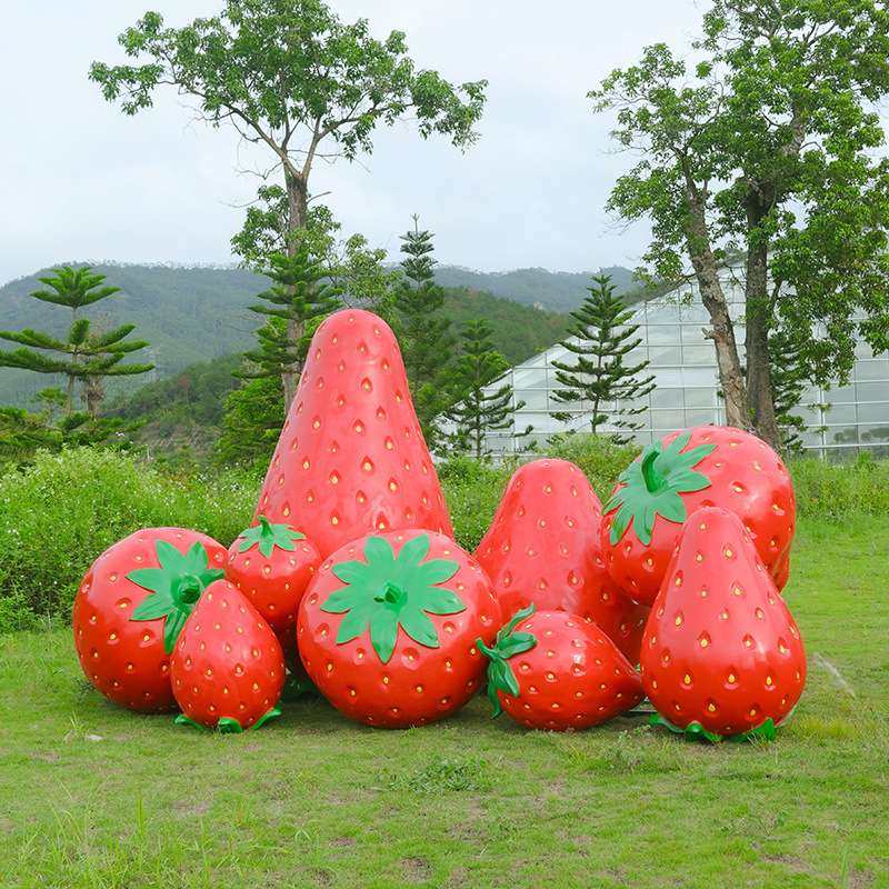 仿真草莓户外玻璃钢雕塑草坪大型水果模型摆件景区农场生态园装饰,家居饰品,户外/庭院摆件,淘宝优惠券,粉丝福利购,淘宝优惠卷