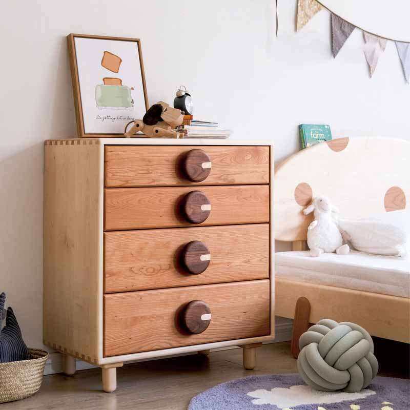 纯实木四斗五斗柜收纳储物抽屉柜家具边柜送货上楼全实木柜体