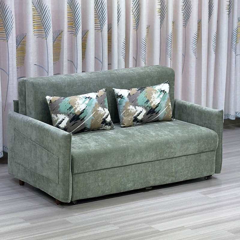 带储物沙发床小户型北欧客厅可折叠家用多功能两用布艺沙发1.5米
