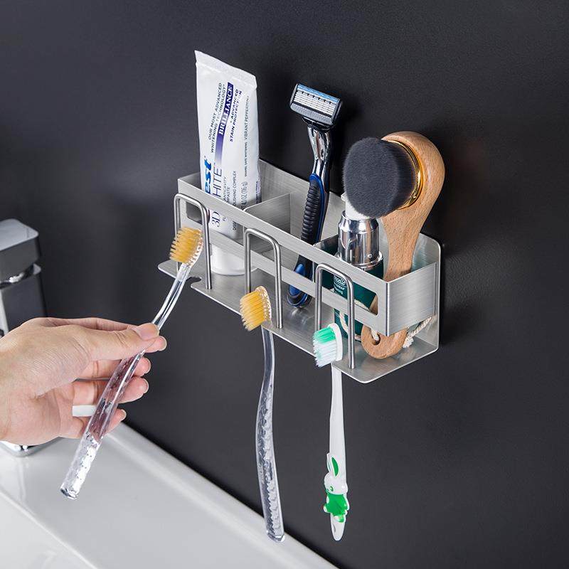 0304不锈钢牙刷置物架 吸壁式免打孔漱口刷牙杯卫生间壁挂 182