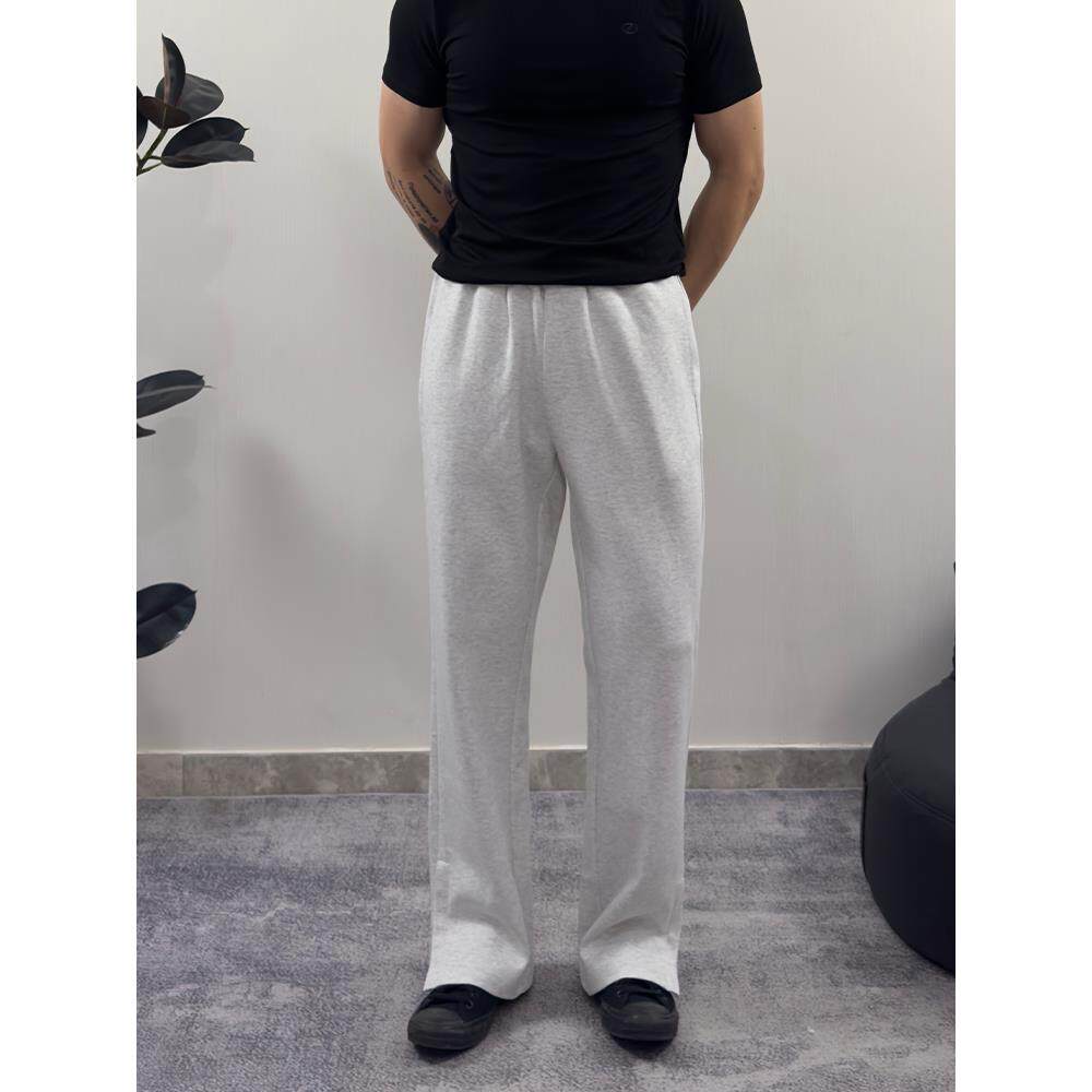 Roast Lucky 宽松直筒拉链卫裤健身男款运动休闲百搭cleanfit长裤