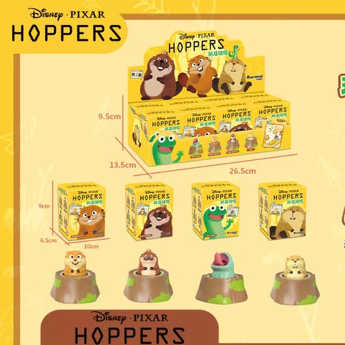 实丰洛克星球迪士尼皮克斯HOPPERS系列解压键帽挂件潮玩盲盒礼物