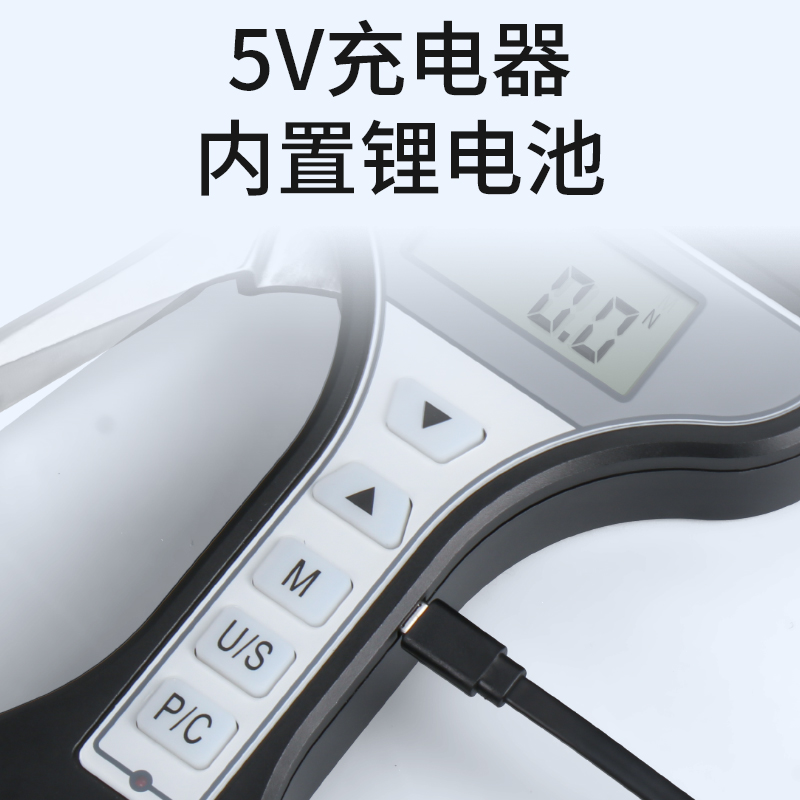 禾木电子b手持式数显钢索张力计锚索钢丝绳电缆线检测器张力测试