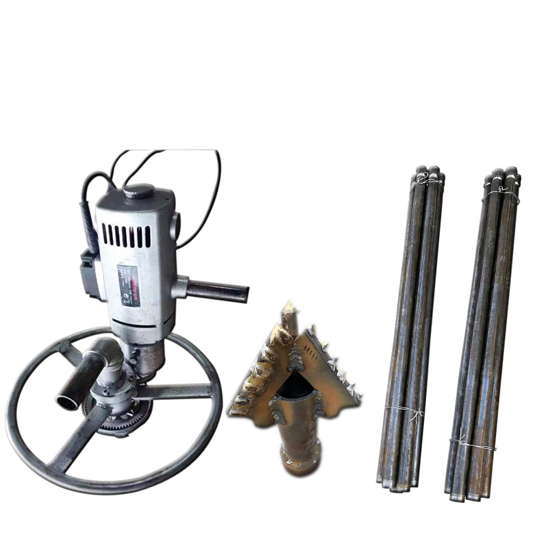 大功率2500W大动力小型电动打井机圆盘手持挖井设备成套钻井钻头