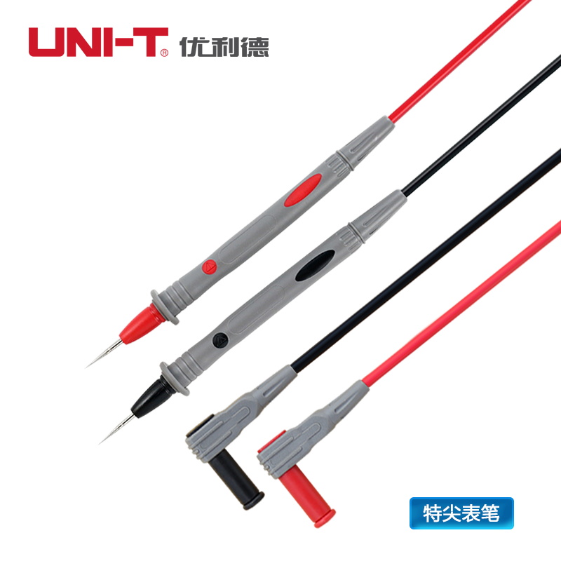原装优利德 UTL27万用表表笔线 特尖表笔 笔尖R带螺纹钳形表表笔